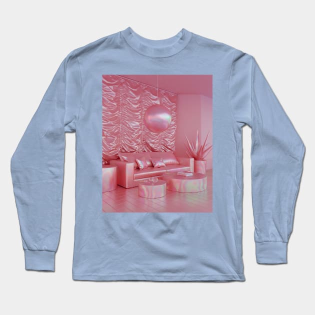 Pink Pearl Long Sleeve T-Shirt by NineSidedShape